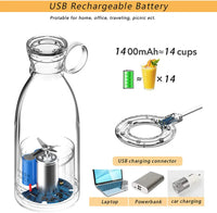 Portable Blender Bottle w/ Magnetic Charger