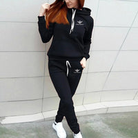 Women's Autumn and Winter Two Piiece Hooded Set