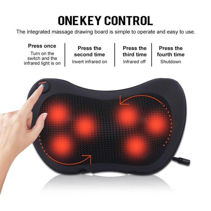 Electric Massage Pillow Vibrator for Neck, Shoulder & Back